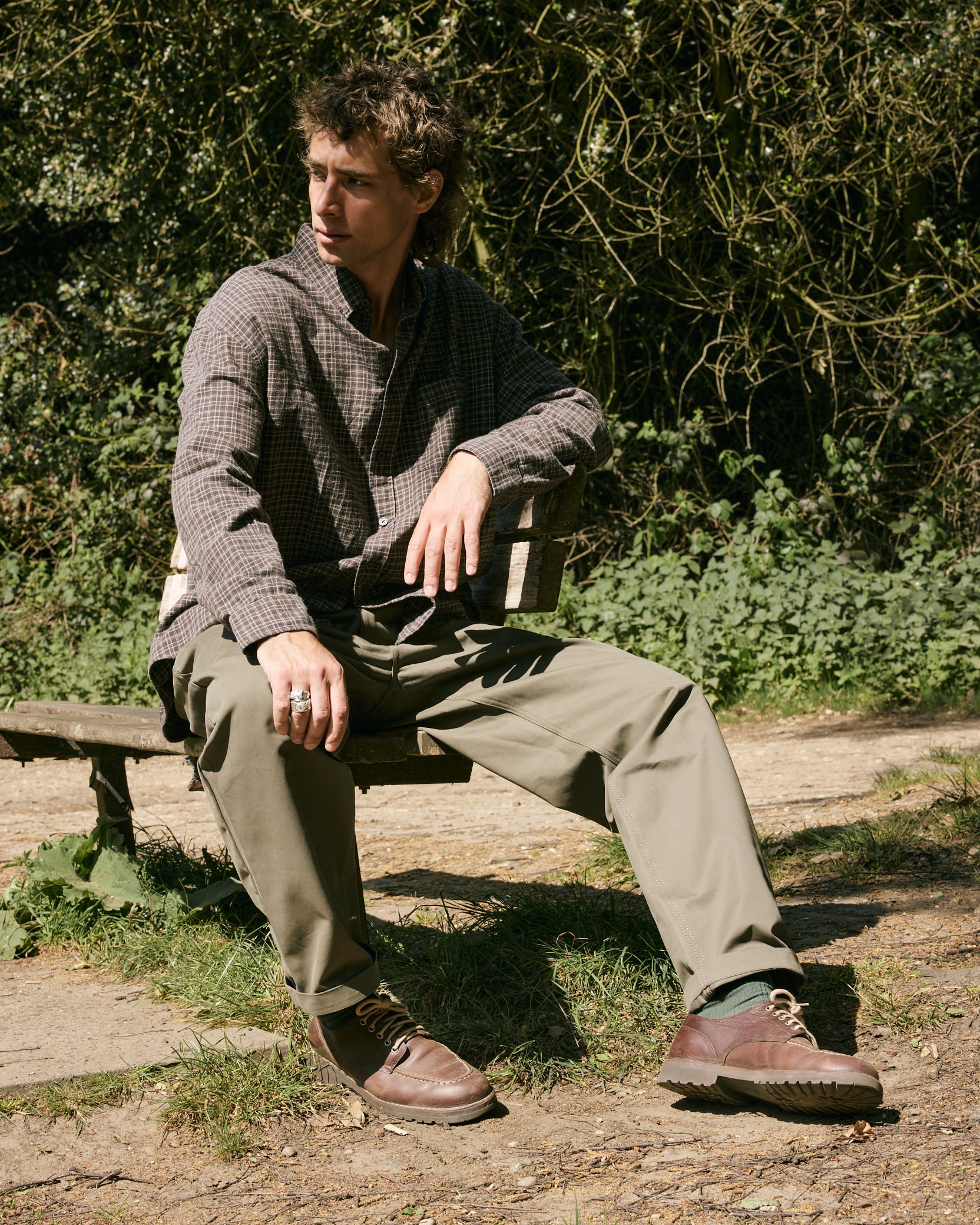 Men’s Relaxed Fit Pleated Trouser - Olive