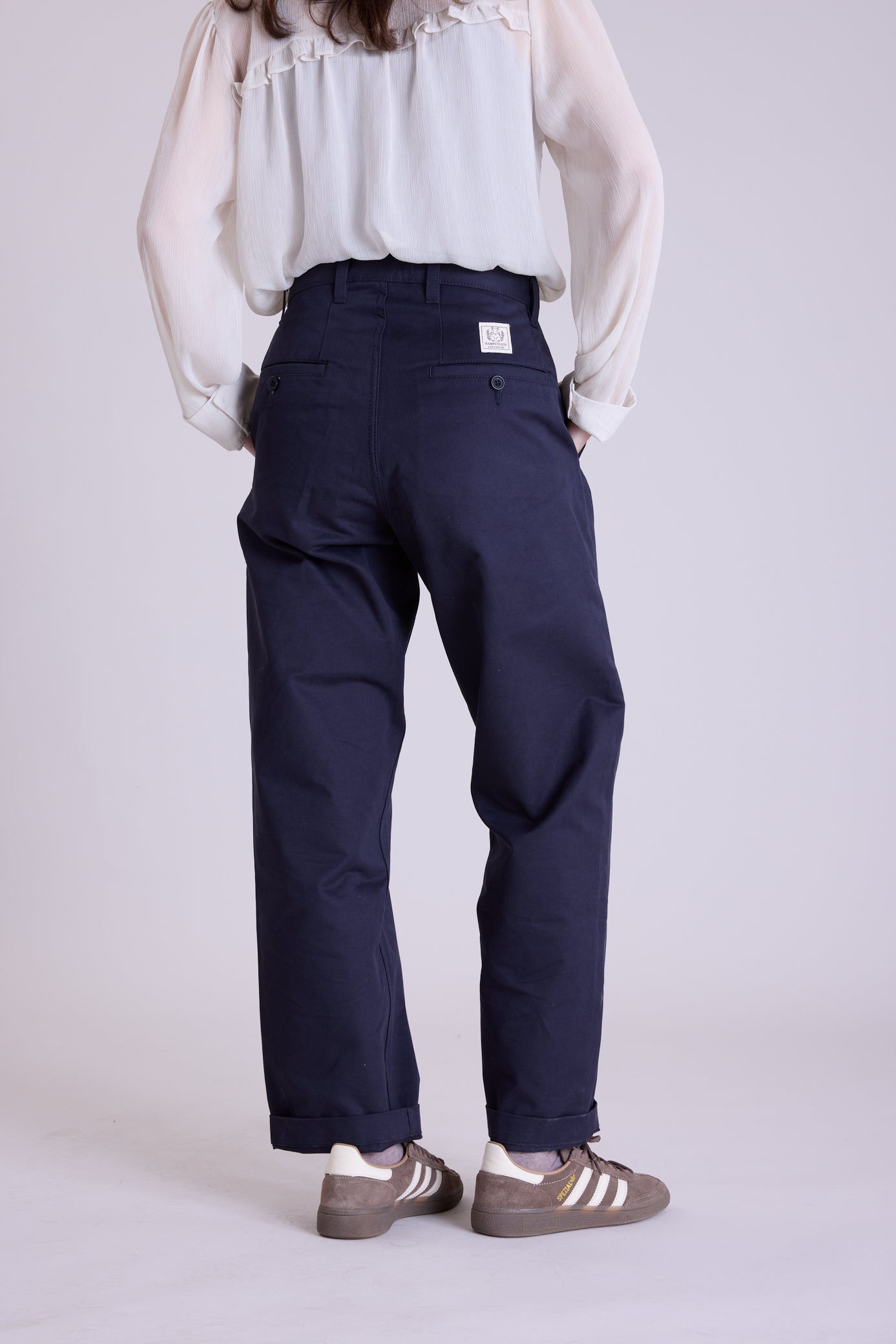 Women’s Relaxed Fit Pleated Trouser - Navy