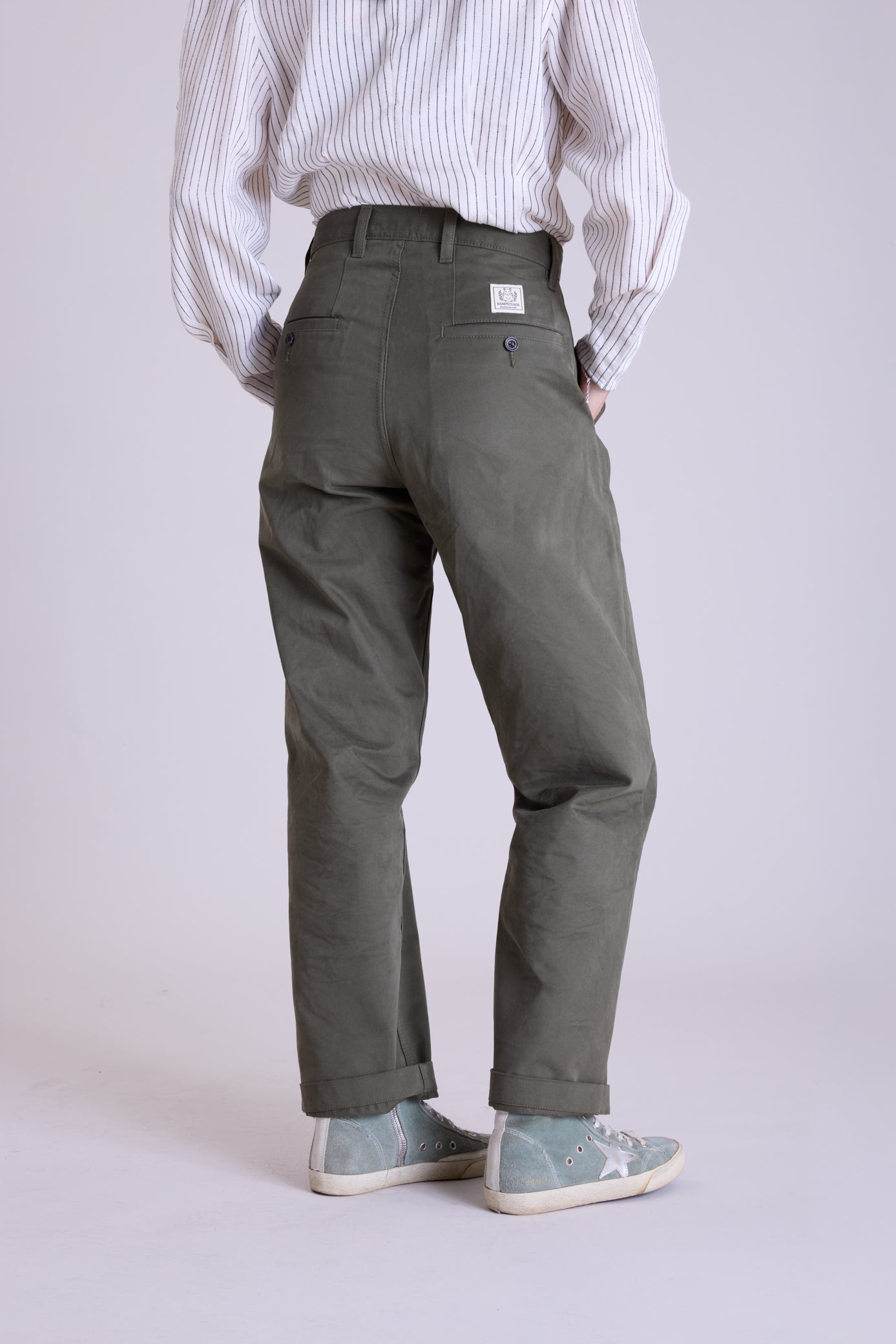 Women’s Relaxed Fit Pleated Trouser - Olive