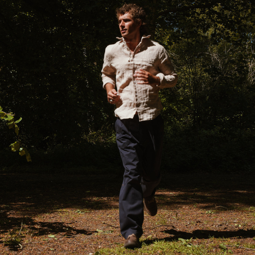 Men’s Relaxed Fit Pleated Trouser - Navy